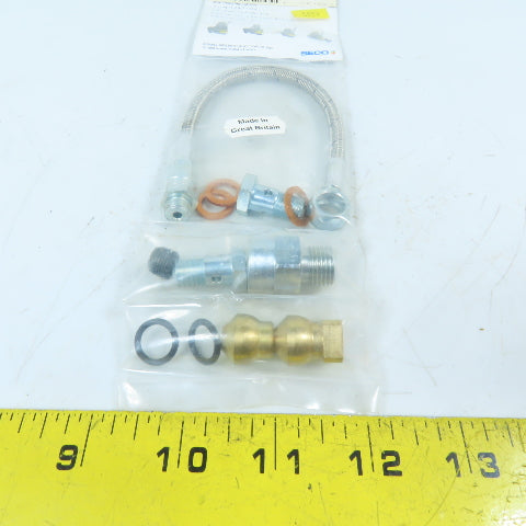 SECO JET-HOSE200BS Braided Stainless Coolant Hose Fitting Kit