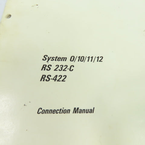 GE Fanuc GFZ-60043E/01 System 0/10/11/12 RS232-C RS-422 Connection Manual