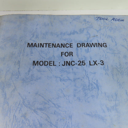 Star Micronics JNC-25 LX-3 CNC Lathe Maintenance Drawing Manual