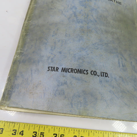 Star Micronics JNC-25 Swiss-Type Automatic Lathe Instruction Manual/Parts List
