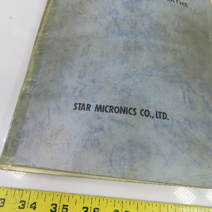 Star Micronics JNC-25 Swiss-Type Automatic Lathe Instruction Manual/Parts List