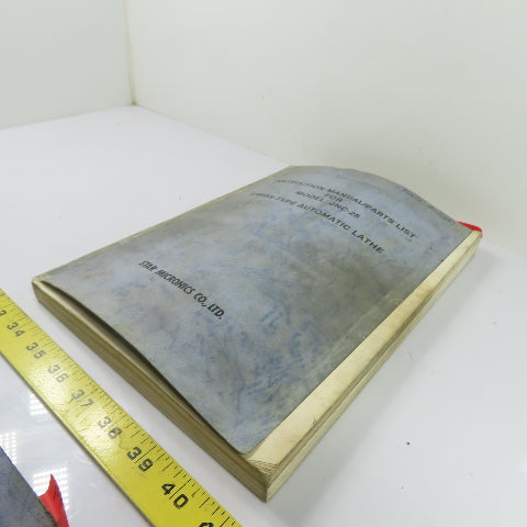 Star Micronics JNC-25 Swiss-Type Automatic Lathe Instruction Manual/Parts List