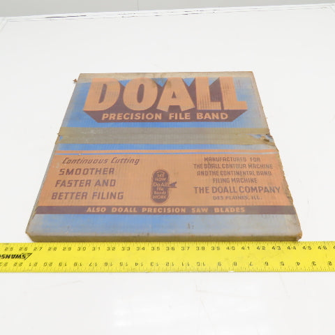 DoALL Vintage NOS Precision File Band Flat Bastard 1/4" Wide 75" Length