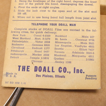 DoALL Vintage NOS 1/4" Wide x 171" OAL Flat Bastard File Band