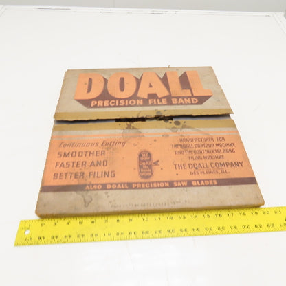 DoALL Vintage NOS 1/4" Wide x 171" OAL Flat Bastard File Band