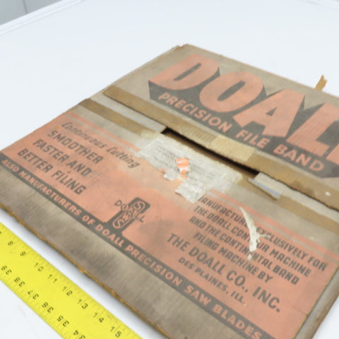 DoALL Vintage NOS 1/4" Wide x 171" OAL Flat Bastard File Band