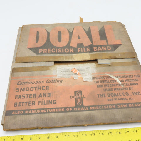 DoALL Vintage NOS 1/4" Wide x 171" OAL Flat Bastard File Band