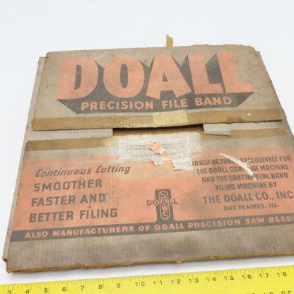 DoALL Vintage NOS 1/4" Wide x 171" OAL Flat Bastard File Band