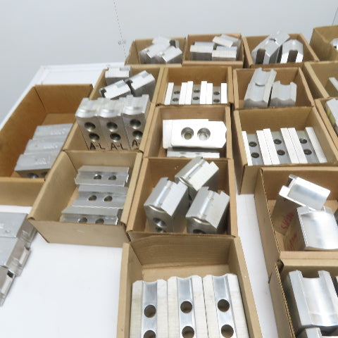 Dillon Huge Lot Misc. Radius Aluminum Soft Lathe Chuck Jaw Serrated 33 Sets