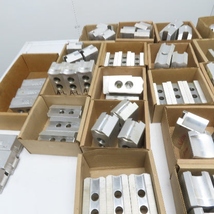 Dillon Huge Lot Misc. Radius Aluminum Soft Lathe Chuck Jaw Serrated 33 Sets