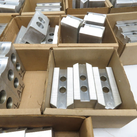 Dillon Huge Lot Misc. Radius Aluminum Soft Lathe Chuck Jaw Serrated 33 Sets