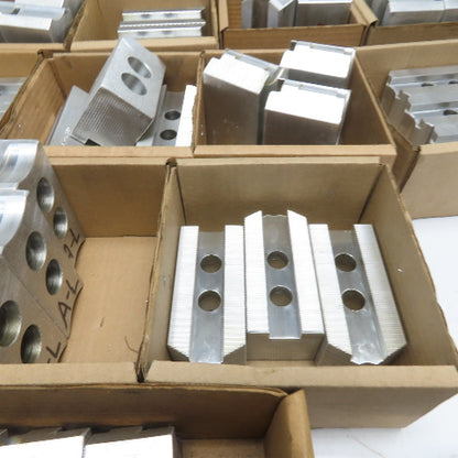 Dillon Huge Lot Misc. Radius Aluminum Soft Lathe Chuck Jaw Serrated 33 Sets