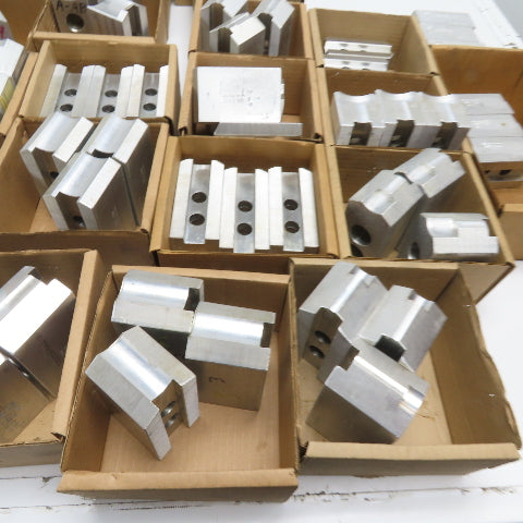 Dillon Huge Lot Misc. Radius Aluminum Soft Lathe Chuck Jaw Serrated 33 Sets