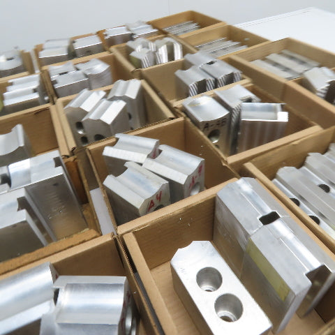 Dillon Huge Lot Misc. Radius Aluminum Soft Lathe Chuck Jaw Serrated 33 Sets