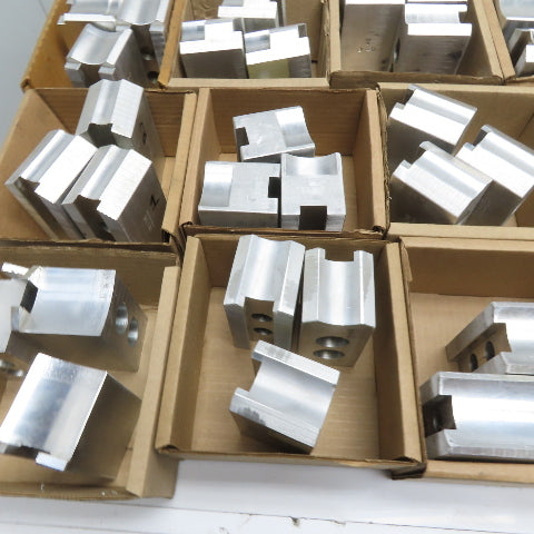 Dillon Huge Lot Misc. Radius Aluminum Soft Lathe Chuck Jaw Serrated 33 Sets