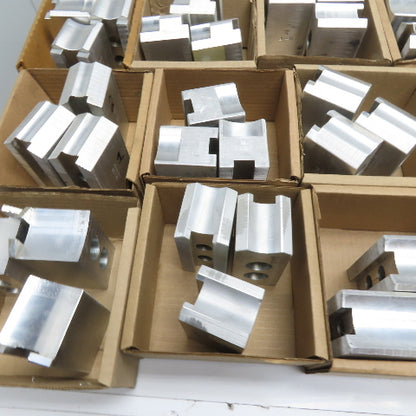 Dillon Huge Lot Misc. Radius Aluminum Soft Lathe Chuck Jaw Serrated 33 Sets