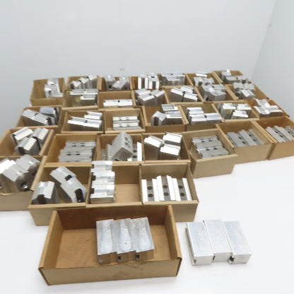 Dillon Huge Lot Misc. Radius Aluminum Soft Lathe Chuck Jaw Serrated 33 Sets