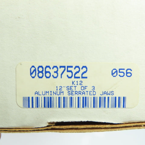 K12 Materman 08637522 12" Aluminum Serrated Soft Lathe Chuck Jaws 2"hi 1.5mm 60°