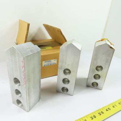 Abbott PH-1204-A Aluminum Serrated Lathe Chuck Jaws Set Of 3 6" x 2" x 2"
