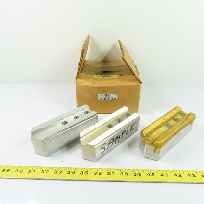 Abbott PH-1204-A Aluminum Serrated Lathe Chuck Jaws Set Of 3 6" x 2" x 2"