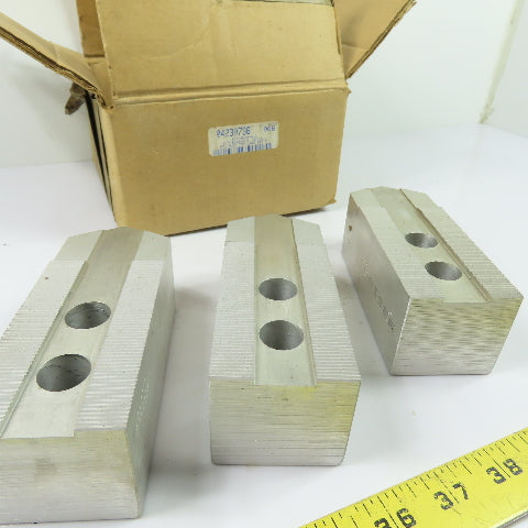Abbott KTTB212AA 12" Chuck Aluminum Serrated Lathe Jaws Style P 5"x2"x1-7/8" H