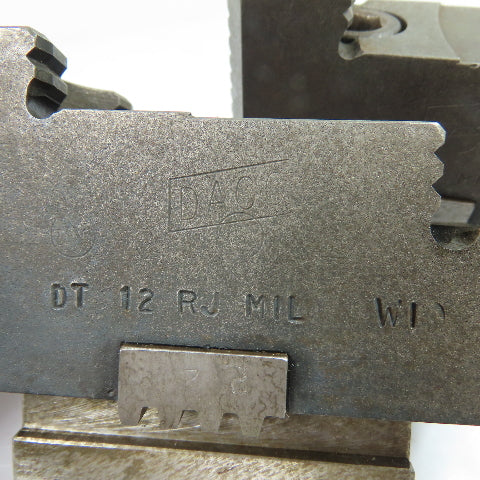 DACO DT 12 RJ MIL 12" Reversable Serrated Lathe Chuck Jaws 5"x 1-3/4"x 2-5/8" H