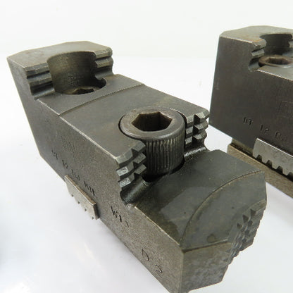 DACO DT 12 RJ MIL 12" Reversable Serrated Lathe Chuck Jaws 5"x 1-3/4"x 2-5/8" H