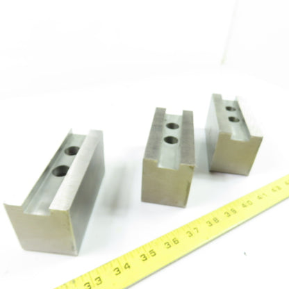 Dillon PBI12 Serrated Steel Lathe Chuck Jaws Set Of 3 4.5" x 2" x 2.5" H