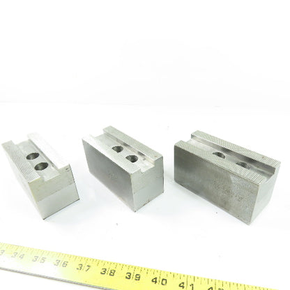 Dillon PBI12 Serrated Steel Lathe Chuck Jaws Set Of 3 4.5" x 2" x 2.5" H