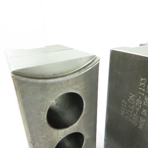 Dillon PBI12 Serrated Steel Lathe Chuck Jaws Set Of 3 4.5" x 2" x 2.5" H