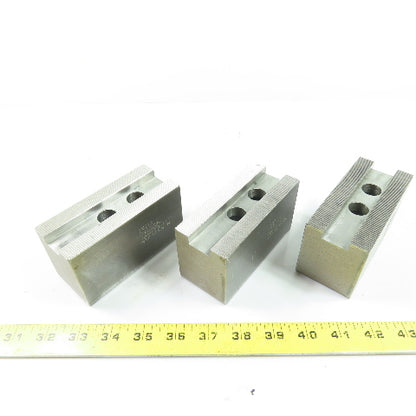Dillon PBI12 Serrated Steel Lathe Chuck Jaws Set Of 3 4.5" x 2" x 2.5" H