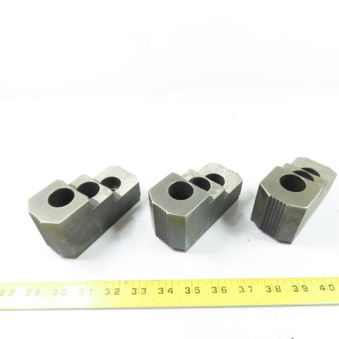 Dillon AB12RJ Serrated Lathe Chuck Jaws 4.75" x 2" x 2.5" H Set Of 3