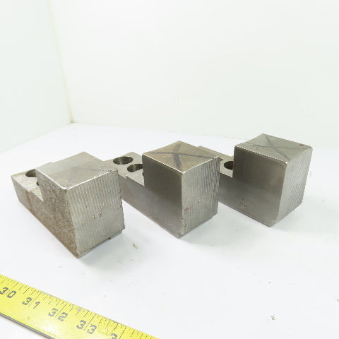 Dillon PB112 CT Serrated Lathe Chuck Jaws 6" x 2" x 3" H Set Of 3