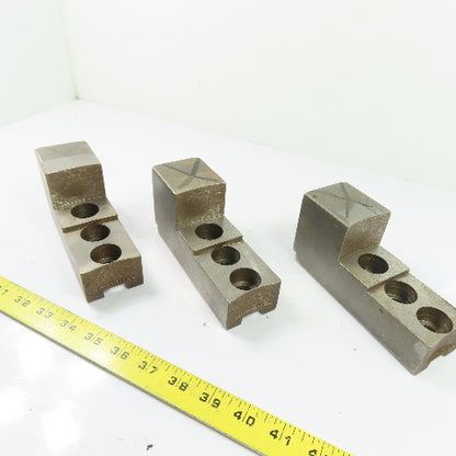 Dillon PB112 CT Serrated Lathe Chuck Jaws 6" x 2" x 3" H Set Of 3