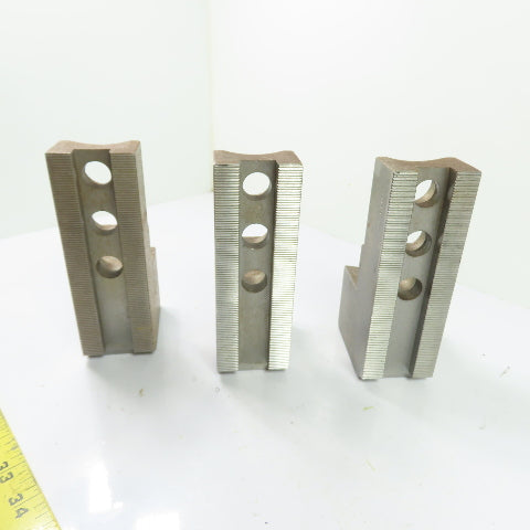 Dillon PB112 CT Serrated Lathe Chuck Jaws 6" x 2" x 3" H Set Of 3