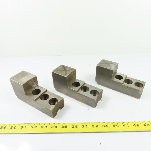 Dillon PB112 CT Serrated Lathe Chuck Jaws 6" x 2" x 3" H Set Of 3