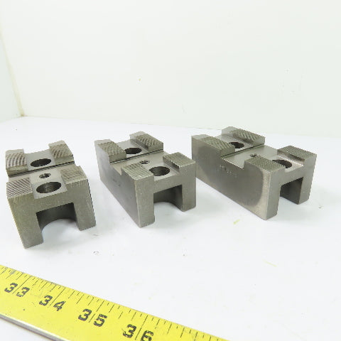 P-38109 Serrated Lathe Chuck Top Jaws 4" x 2" x 1-5/8" Set Of 3
