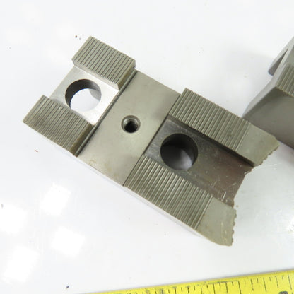 P-38109 Serrated Lathe Chuck Top Jaws 4" x 2" x 1-5/8" Set Of 3