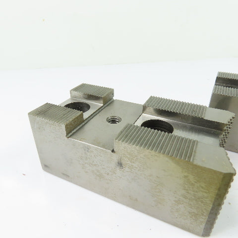 P-38109 Serrated Lathe Chuck Top Jaws 4" x 2" x 1-5/8" Set Of 3