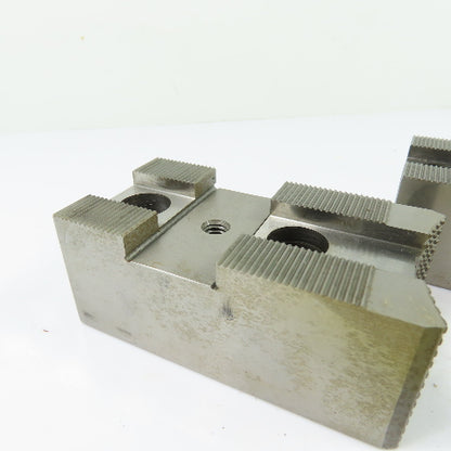 P-38109 Serrated Lathe Chuck Top Jaws 4" x 2" x 1-5/8" Set Of 3