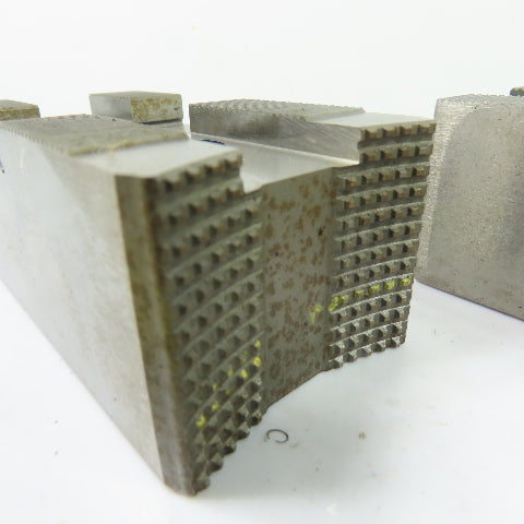 P-38109 Serrated Lathe Chuck Top Jaws 4" x 2" x 1-5/8" Set Of 3