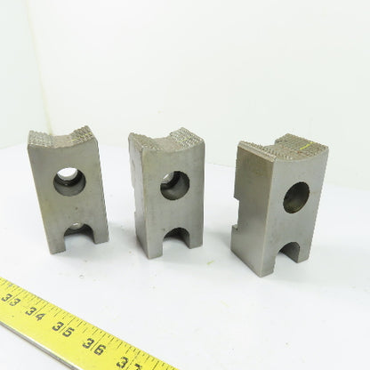 P-38109 Serrated Lathe Chuck Top Jaws 4" x 2" x 1-5/8" Set Of 3