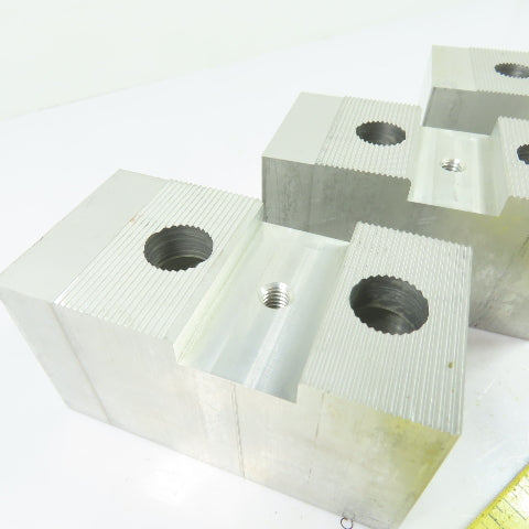 N/A Aluminum Serrated Soft Lathe Chuck Jaws 4" x 2" x 2-1/4" H Set Of 3