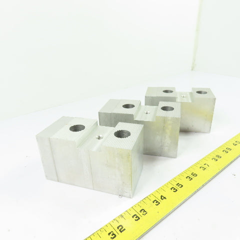 N/A Aluminum Serrated Soft Lathe Chuck Jaws 4" x 2" x 2-1/4" H Set Of 3