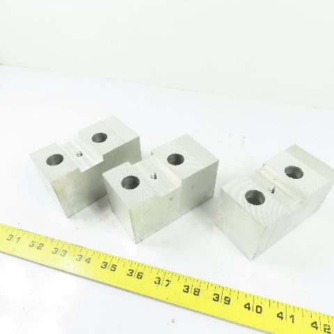 N/A Aluminum Serrated Soft Lathe Chuck Jaws 4" x 2" x 2-1/4" H Set Of 3
