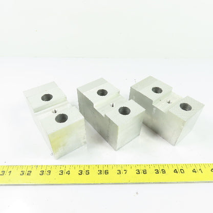 N/A Aluminum Serrated Soft Lathe Chuck Jaws 4" x 2" x 2-1/4" H Set Of 3