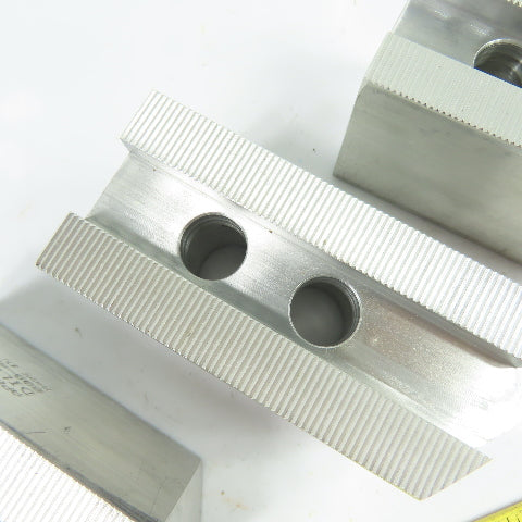 Aluminum Serrated Soft Chuck Jaws Set Of 3 4-1/2" x 2" x 2-1/2" H