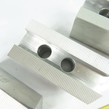 Aluminum Serrated Soft Chuck Jaws Set Of 3 4-1/2" x 2" x 2-1/2" H