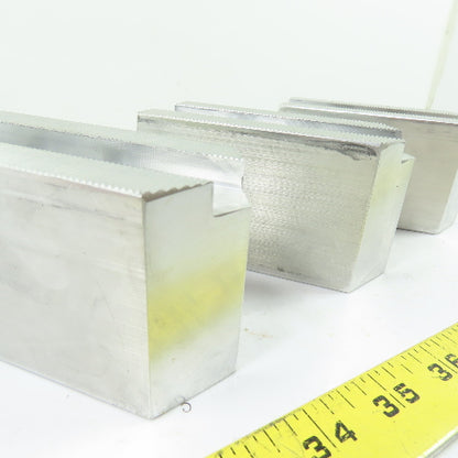 Aluminum Serrated Soft Chuck Jaws Set Of 3 4-1/2" x 2" x 2-1/2" H