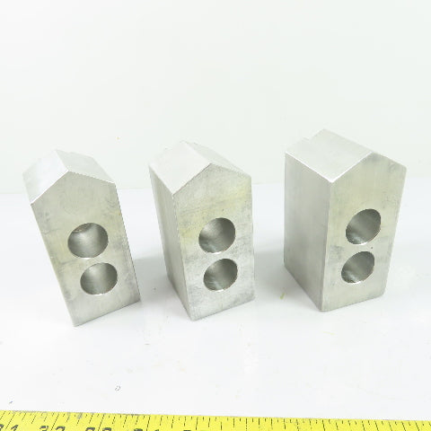 Aluminum Serrated Soft Chuck Jaws Set Of 3 4-1/2" x 2" x 2-1/2" H